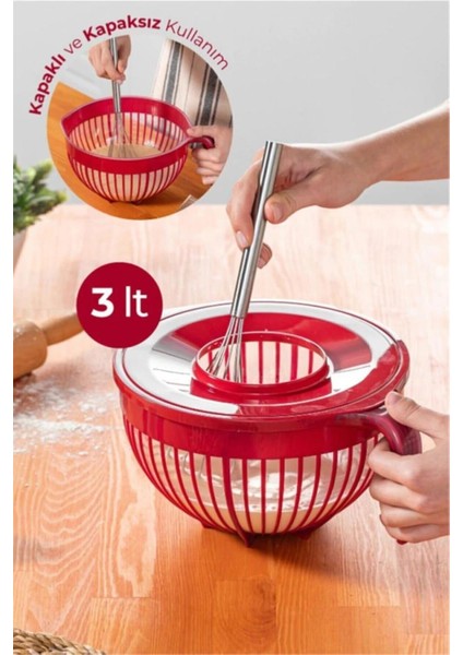 Folylife Linea Kapaklı Mikser Kabı 3lt BNM-0971