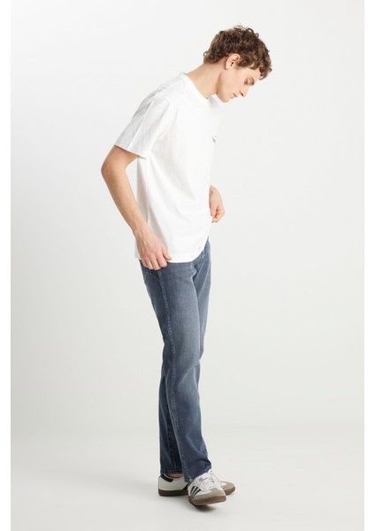 %100 Pamuk Frank Relaxed Fit Geniş Kesim Açık Gri Jean Denim Pantolon fiyatları