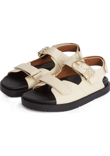 Deri Krem Kadın Sandalet FW0FW08799