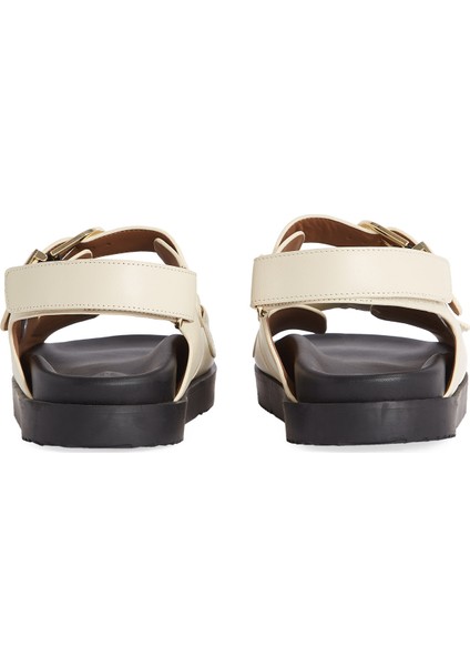 Deri Krem Kadın Sandalet FW0FW08799
