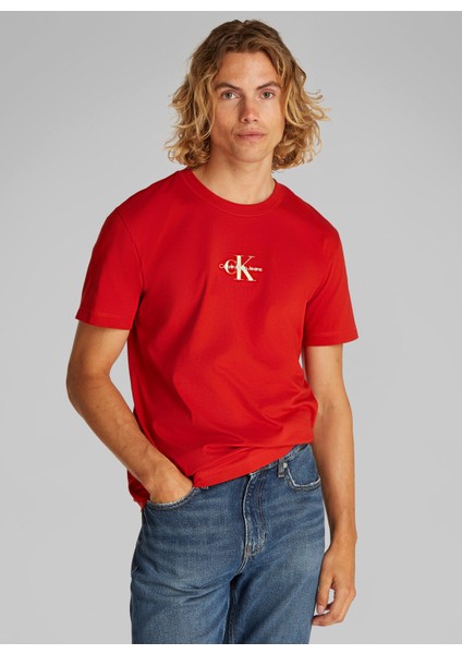 Kırmızı Erkek T-Shirt J30J325649XNI Monologo Tee fiyatları