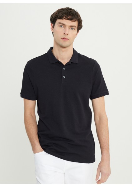 Polo Yaka Jakarlı Siyah Erkek T-Shirt ACE091252298_SYH fiyatları
