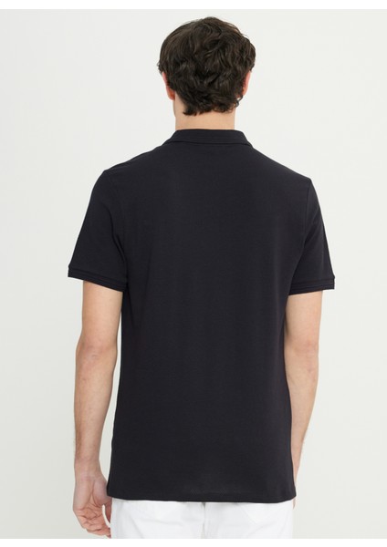 Polo Yaka Jakarlı Siyah Erkek T-Shirt ACE091252298_SYH indirimleri