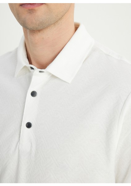 Polo Yaka Beyaz Erkek T-Shirt ACE091252009_BYZ indirimleri