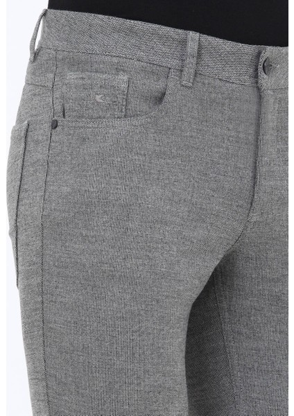 Siyah Çizgili Dokuma Slim Fit Casual Pamuk Karışımlı Pantolon fırsatları