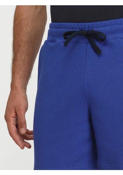 Saks Düz Örme Jogging Fit Spor Pamuk Karışımlı Bermuda