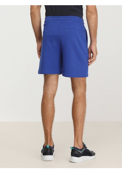 Saks Düz Örme Jogging Fit Spor Pamuk Karışımlı Bermuda
