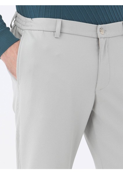 Gri Dokuma Jogging Fit Casual Pantolon