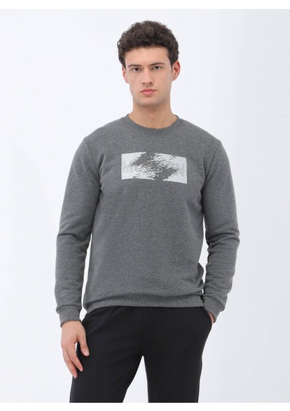 Gri Bisiklet Yaka Sweatshırt