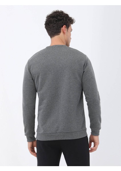 Gri Bisiklet Yaka Sweatshırt