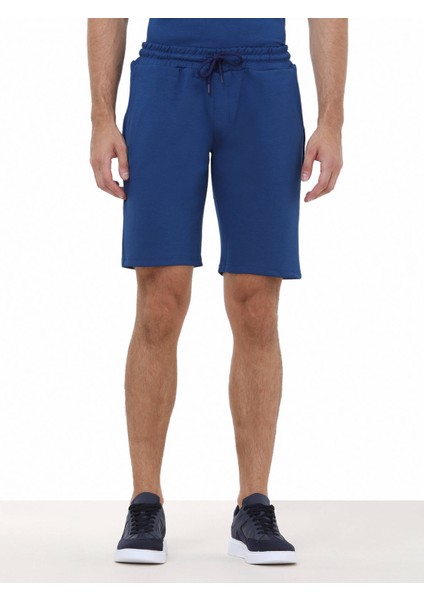 Saks Düz Örme Jogging Fit Spor Bermuda