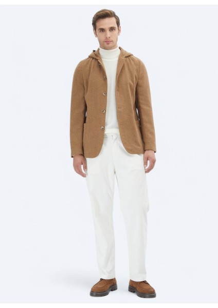 Fındık Düz Modern Fit Yün Karışımlı Ceket fiyatları