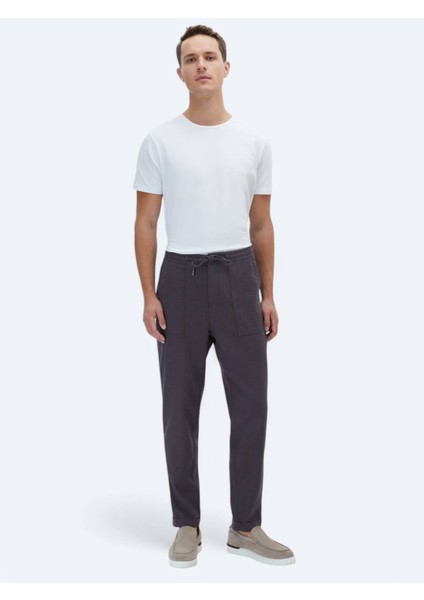 Antrasit Dokuma Jogging Fit Casual Pantolon