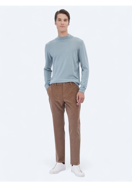 Deve Tüyü Dokuma Regular Fit Kadife Casual Pamuk Karışımlı Pantolon
