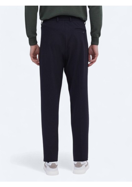 Lacivert Örme Carrot Fit Casual Pantolon fırsatları