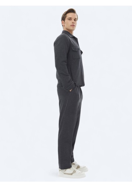 Antrasit Mikro Modern Fit Takım Elbise