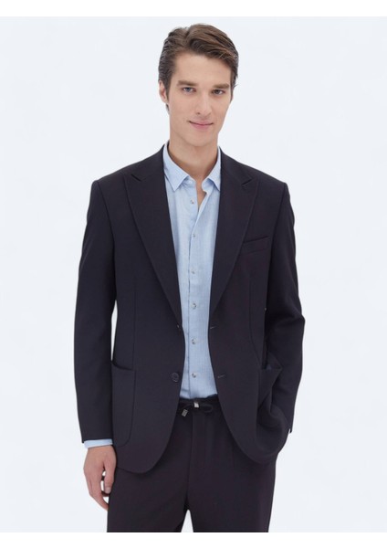 Lacivert Mikro Modern Fit Takım Elbise