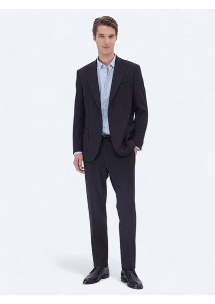 Lacivert Mikro Modern Fit Takım Elbise