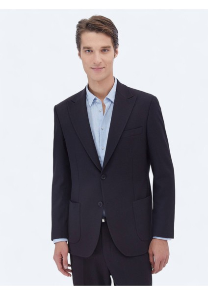 Lacivert Mikro Modern Fit Takım Elbise