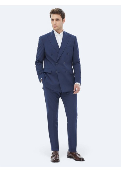 Lacivert Mikro Slim Fit Takım Elbise
