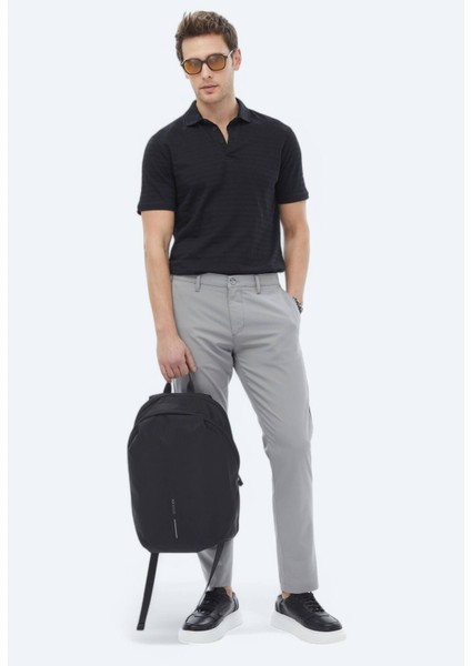 Gri Dokuma Slim Fit Casual Pantolon