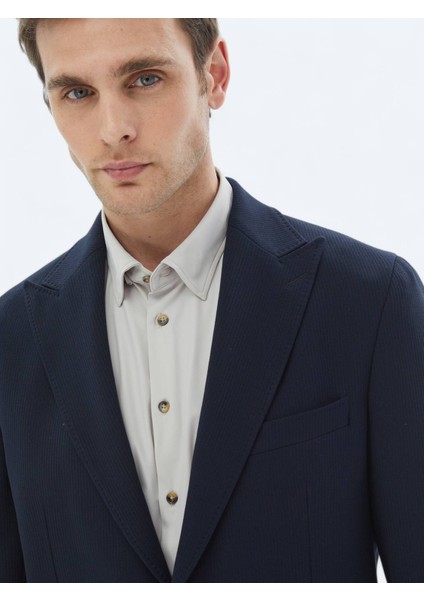 Lacivert Desenli Modern Fit Takım Elbise indirimleri