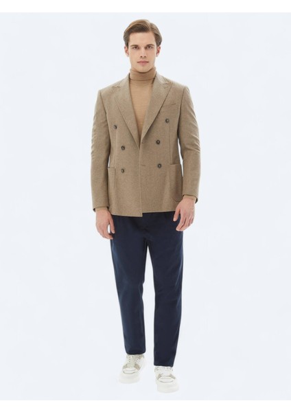 Vizon Desenli Modern Fit Çevre Dostu Yün Karışımlı Ceket fiyatları