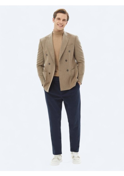 Vizon Desenli Modern Fit Çevre Dostu Yün Karışımlı Ceket modelleri