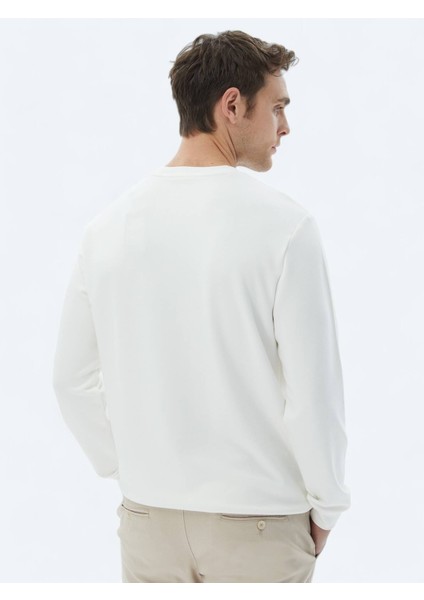 Ekru Bisiklet Yaka Sweatshırt indirimleri
