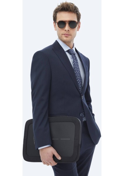Lacivert Mikro Modern Fit Yün Karışımlı Takım Elbise