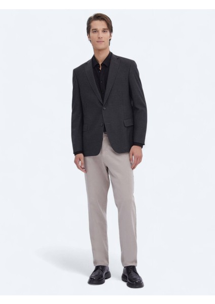 Antrasit Desenli Regular Fit Çevre Dostu Ceket fiyatları