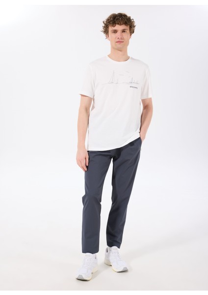 D5SM-TST3802 Beyaz Bisiklet Yaka Relaxed Baskılı Erkek T-Shirt fiyatları