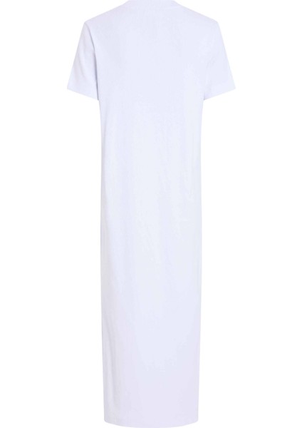 Bisiklet Yaka Baskılı Beyaz Uzun Kadın Elbise J20J225543YAA fiyatları