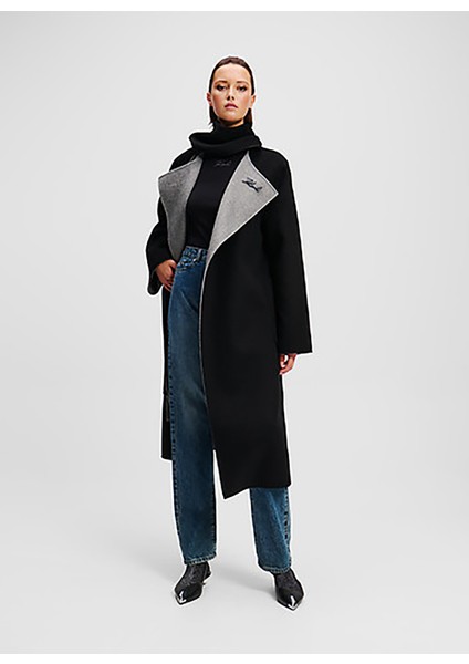 Yüksek Bel Düz Paça Straight Koyu Mavi Kadın Denim Pantolon A1W10087