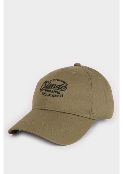 Erkek Nakışlı Pamuklu Cap Şapka D7820AX25SM