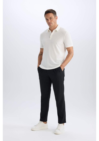 Slim Fit Dar Kesim Polo Yaka Pamuklu Kısa Kollu Tişört X2594AZ25SP fiyatları