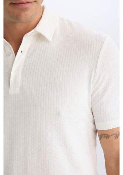 Slim Fit Dar Kesim Polo Yaka Pamuklu Kısa Kollu Tişört X2594AZ25SP indirimleri