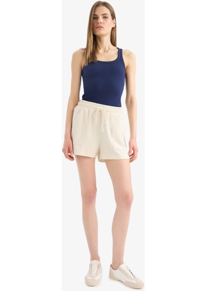 Regular Fit Esnek Belli Cepli Bermuda Şort D3327AX25SP fiyatları