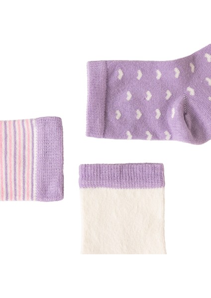 Kalp Desenli 3lü Soket Çorap Kız Bebek fiyatları