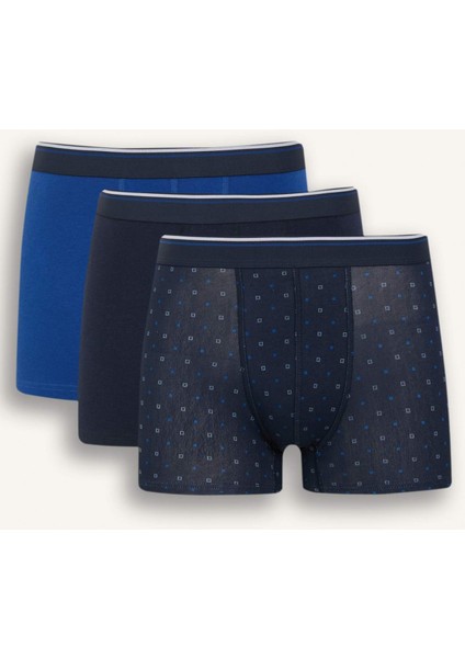 Regular Fit Baskılı 3'lü Boxer D9877AX25SM