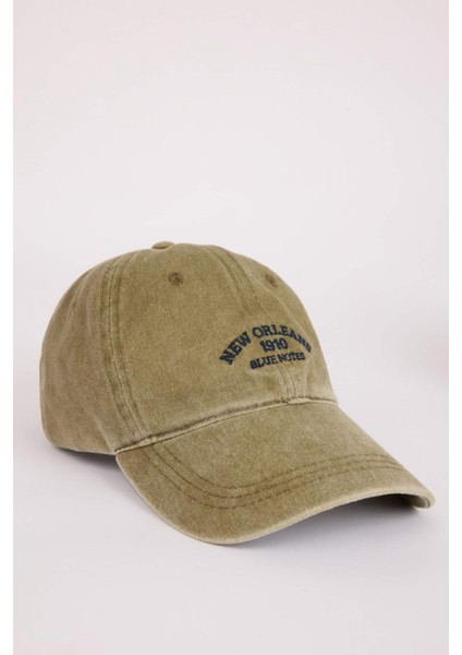 Unisex Etiket Baskılı Jean Beyzbol Basketbol Şapkası D7823AX25SM modelleri