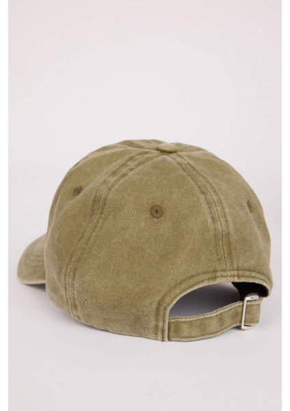 Unisex Etiket Baskılı Jean Beyzbol Basketbol Şapkası D7823AX25SM indirimleri