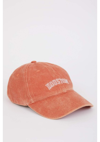 Unisex Etiket Baskılı Jean Beyzbol Basketbol Şapkası D7824AX25SM modelleri