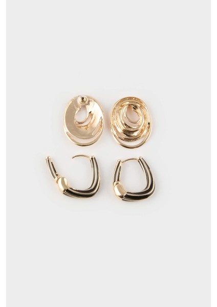 Kadın 2'li Gold Küpe E9075AXNS