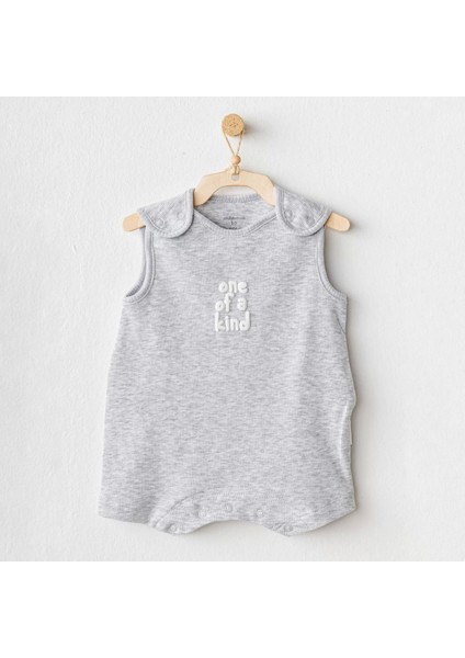 Andywawa AC25895 Romper Basic Bebek Tulum Grey Melange
