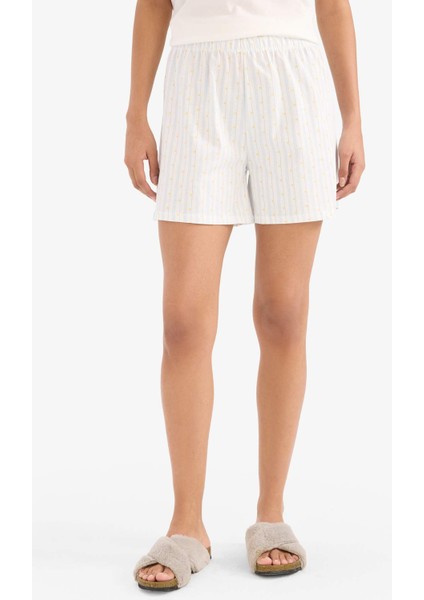 Pijama Takımı Kısa Kollu Pijama Üstü Esnek Belli Şort Pijama Altı-Fall in Love F3134AX25SM