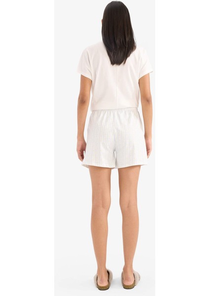 Pijama Takımı Kısa Kollu Pijama Üstü Esnek Belli Şort Pijama Altı-Fall in Love F3134AX25SM