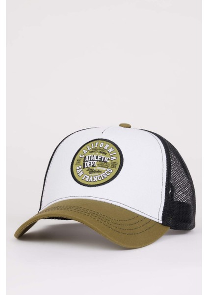 Erkek Etiket Baskılı Dokuma Beyzbol Basketbol Şapkası D7834AX25SM fiyatları