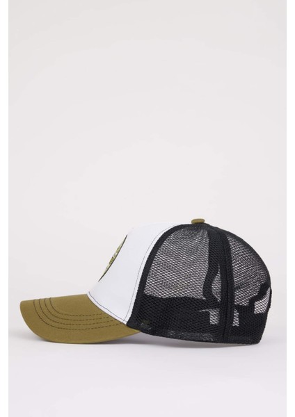 Erkek Etiket Baskılı Dokuma Beyzbol Basketbol Şapkası D7834AX25SM fırsatları