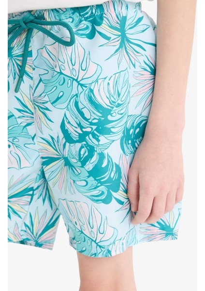 Erkek Çocuk Floral Deniz Şortu E5182A825HS